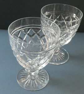 PAIR of EDINBURGH CRYSTAL Gin & Tonic Glasses. With Old 1920s Edinburgh & Leith Etched Mark