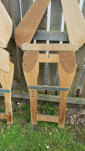 Load image into Gallery viewer, PAIR of Quirky Vintage Wooden Jumper Stretcher Frames with Moveable Limb Sections
