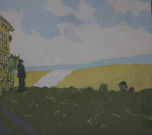 Load image into Gallery viewer, Original 1920s Colour Woodcut by John Hall Thorpe (1874 - 1947) THE CARAVAN. Pencil Signed
