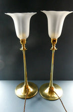 Load image into Gallery viewer, Antique Arts and Crafts Brass Lamp and Opaque White Glass Shade. DRYAD of Leicester Style
