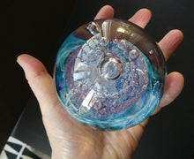 Load image into Gallery viewer, 1990s Magnum Scottish Selkirk Glass Paperweight with Paper Label
