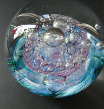 Load image into Gallery viewer, 1990s Magnum Scottish Selkirk Glass Paperweight with Paper Label
