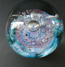 Load image into Gallery viewer, 1990s Magnum Scottish Selkirk Glass Paperweight with Paper Label
