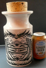 Load image into Gallery viewer, Rarer 1960s Portmeirion Storage Cannister with Dolphin Motif &amp; Original Cork Lid
