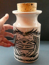 Load image into Gallery viewer, Rarer 1960s Portmeirion Storage Cannister with Dolphin Motif &amp; Original Cork Lid
