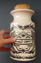 Load image into Gallery viewer, Rarer 1960s Portmeirion Storage Cannister with Dolphin Motif &amp; Original Cork Lid
