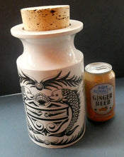 Load image into Gallery viewer, Rarer 1960s Portmeirion Storage Cannister with Dolphin Motif &amp; Original Cork Lid
