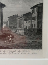 Load image into Gallery viewer, 18th Century Engraving by Franceso Morelli  / Francois Morel (1768–1832). The Church of the Sante Marie Del Sole or Temple of Vesta
