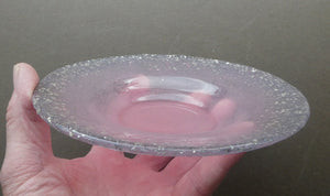 Vintage Pink Scottish Art Glass Vasart Shallow Bowl