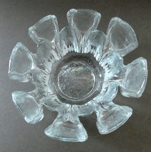 Vintage 1970s Ravenhead Glass / Crytal Bowl. Flair Series