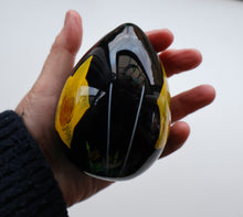 Load image into Gallery viewer, SCOTTISH Caithness Glass Egg Shape Paperweight: DAFFODIL by Colin Terris; 1999
