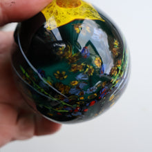 Load image into Gallery viewer, SCOTTISH Caithness Glass Egg Shape Paperweight: DAFFODIL by Colin Terris; 1999
