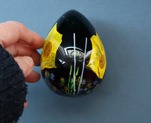 Load image into Gallery viewer, SCOTTISH Caithness Glass Egg Shape Paperweight: DAFFODIL by Colin Terris; 1999
