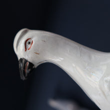 Load image into Gallery viewer, PAIR of Antique 1870s STAFFORDSHIRE Chimney Ornaments of Birds Perched on Mossy Banks
