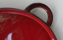 Load image into Gallery viewer, LARGE CERAMIC Villeroy &amp; Boch Oval Serving Tray. 1980s Granada Design with Red Glaze
