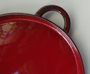 LARGE CERAMIC Villeroy & Boch Oval Serving Tray. 1980s Granada Design with Red Glaze