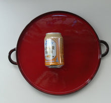 Load image into Gallery viewer, LARGE CERAMIC Villeroy &amp; Boch Round Serving Tray. 1980s Granada Design with Red Glaze
