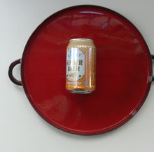 Load image into Gallery viewer, LARGE CERAMIC Villeroy &amp; Boch Round Serving Tray. 1980s Granada Design with Red Glaze
