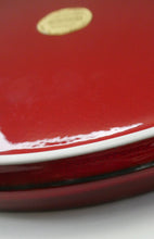 Load image into Gallery viewer, LARGE CERAMIC Villeroy &amp; Boch Round Serving Tray. 1980s Granada Design with Red Glaze
