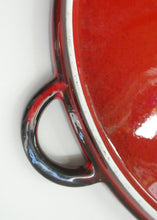 Load image into Gallery viewer, LARGE CERAMIC Villeroy &amp; Boch Round Serving Tray. 1980s Granada Design with Red Glaze
