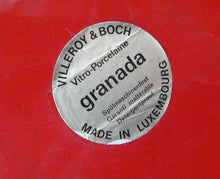 Load image into Gallery viewer, LARGE CERAMIC Villeroy &amp; Boch Round Serving Tray. 1980s Granada Design with Red Glaze
