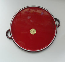 Load image into Gallery viewer, LARGE CERAMIC Villeroy &amp; Boch Round Serving Tray. 1980s Granada Design with Red Glaze
