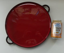 Load image into Gallery viewer, LARGE CERAMIC Villeroy &amp; Boch Round Serving Tray. 1980s Granada Design with Red Glaze
