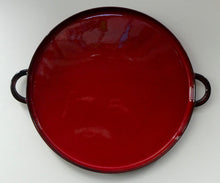 Load image into Gallery viewer, LARGE CERAMIC Villeroy &amp; Boch Round Serving Tray. 1980s Granada Design with Red Glaze
