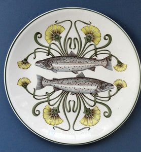 VILLEROY & BOCH.  Fish Plate from the Atlantic Range. No 1: The Salmon