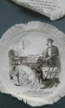 Load image into Gallery viewer, Rare Set of Four VICTORIAN White Cotton Place Mats with Printed Images
