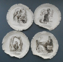 Load image into Gallery viewer, Rare Set of Four VICTORIAN White Cotton Place Mats with Printed Images
