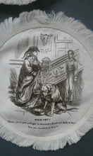 Load image into Gallery viewer, Rare Set of Six VICTORIAN White Cotton Place Mats with Printed Images
