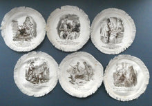 Load image into Gallery viewer, Rare Set of Six VICTORIAN White Cotton Place Mats with Printed Images
