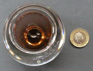 1960s MONA MORALES SCHILDT Kosta Miniature SWEDISH Glass Bowl. With Kosta Label and Signed SH 5358