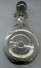 Load image into Gallery viewer, Vintage DANISH Holmegaard Art Glass Decanter by Per Lutken with Dimpled Side and Large Ball Stopper. DANICA Design
