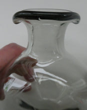 Load image into Gallery viewer, Vintage DANISH Holmegaard Art Glass Decanter by Per Lutken with Dimpled Side and Large Ball Stopper. DANICA Design
