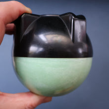 Load image into Gallery viewer, Rare 1930s BUTTNER Art Deco Early Black and Peppermint Green Plastic / Bakelite Ashtray
