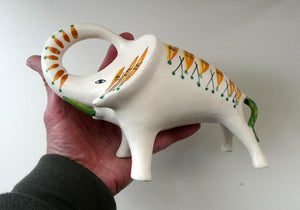 1950s ROBERTO RIGON Italian  Etruria Arte Ceramic Elephant