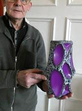 Load image into Gallery viewer, LARGE Vintage 1970s West German Purple Fat Lava Vase: ROTH KERAMIK. 26 cm
