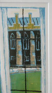 Julian Trevelyan: ORIGINAL Limited Edition  Lithograph (1959 - 1962). CORPUS CHRISTI,  Cambridge. Pencil Signed