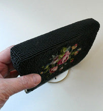 Load image into Gallery viewer, 1940s PETIT POINT &amp; GLASS BEAD Handbag or Evening Bag
