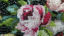 Load image into Gallery viewer, 1940s PETIT POINT &amp; GLASS BEAD Handbag or Evening Bag
