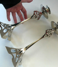 Load image into Gallery viewer, Silver Plate Pair of Vintage ART NOUVEAU WMF Style of Candlesticks
