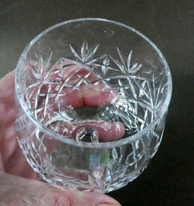 Set Of 4 Heavy, Hand Cut Edinburgh Lead Crystal Brandy Glasses