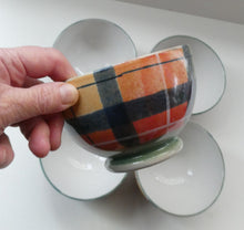 Load image into Gallery viewer, SCOTTISH POTTERY. Vintage Tain Pottery Medium Size Stoneware Pottery with Hand Painted Buchanan Tartan Pattern. 5 AVAILABLE
