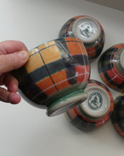 Load image into Gallery viewer, SCOTTISH POTTERY. Vintage Tain Pottery Medium Size Stoneware Pottery with Hand Painted Buchanan Tartan Pattern. 5 AVAILABLE
