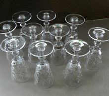 Load image into Gallery viewer, EDINBURGH CRYSTAL. Set of TEN Matching SHERRY or CLARET Glasses 5 1/4 inches in height
