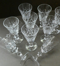 Load image into Gallery viewer, EDINBURGH CRYSTAL. Set of TEN Matching SHERRY or CLARET Glasses 5 1/4 inches in height
