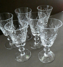 Load image into Gallery viewer, EDINBURGH CRYSTAL. Set of TEN Matching SHERRY or CLARET Glasses 5 1/4 inches in height
