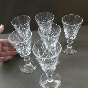 EDINBURGH CRYSTAL. Set of TEN Matching SHERRY or CLARET Glasses 5 1/4 inches in height